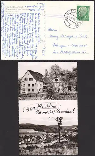 AK Haus Reichling Marmeckel  Altenhundem  Posthilfstelle/Landpost 1958  (12218