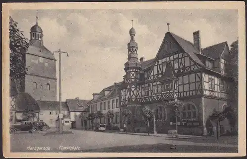 AK Harzgerode Marktplatz Harz  (12272