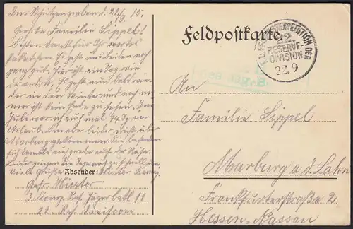 AK France Ouilly Feldskizze  Feldpost 1915   (12276