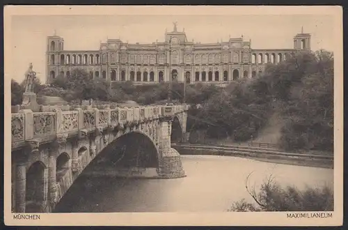 AK München Maximilianeum Brücke  (12314