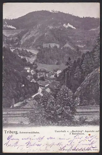 AK Triberg Schwarzwaldbahn Bahnlinien Bahn 1903  (12317