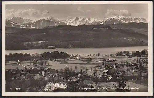 AK Krumpendorf am Wörthersee mit Karawanken  (12412