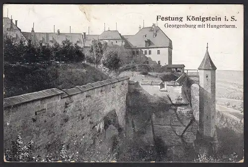 AK Festung Königstein i. S. Georgenburg mit Hungerturm (12414