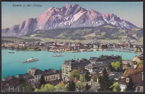 AK Luzern und der Pilatus Gesamtansicht  (12461