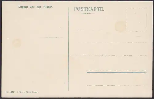 AK Luzern und der Pilatus Gesamtansicht  (12461