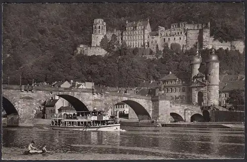 AK Heidelberg Alte Neckarbrücke und Schloß    (12463