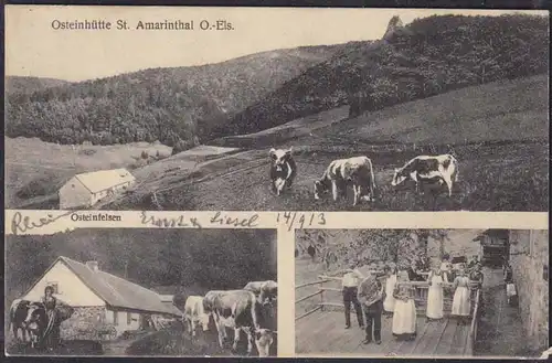 AK Osteinhütte St. Amarinthal Ober Elsass Osteinfelsen  (12570