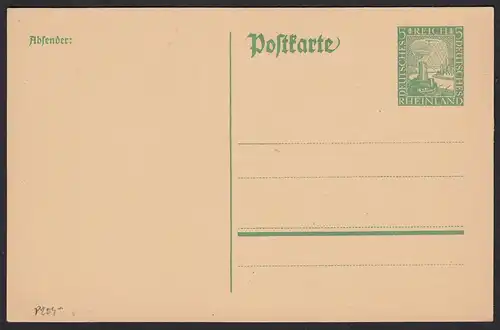 DR Deutsches Reich 5 Pfg. Ganzsache 1000 J. Rheinland ungebraucht   (17632