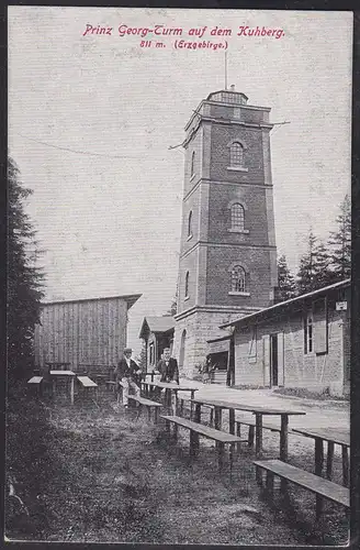 AK Prinz Georg Turm auf dem Kuhberg Erzgebirge    (12582