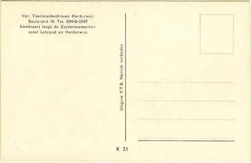 AK Niederlande NEDERLAND Harderwijk Gezicht Zuiderzeewerken  (1362