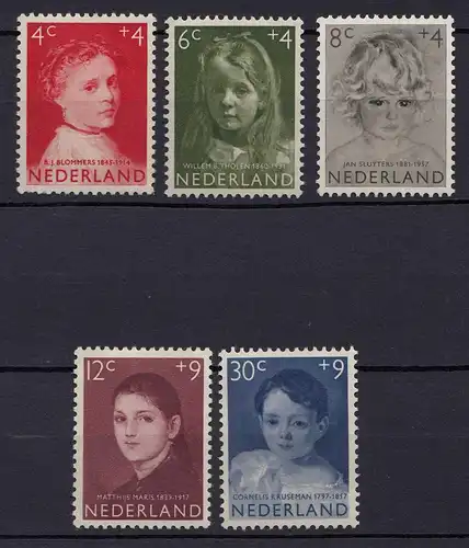 Niederlande  Mi. 707-711 postfrisch Voor het Kind  1957 (80028