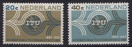 Niederlande  Mi. 840-841 postfrisch 100 Jahr ITU 1965 (80045