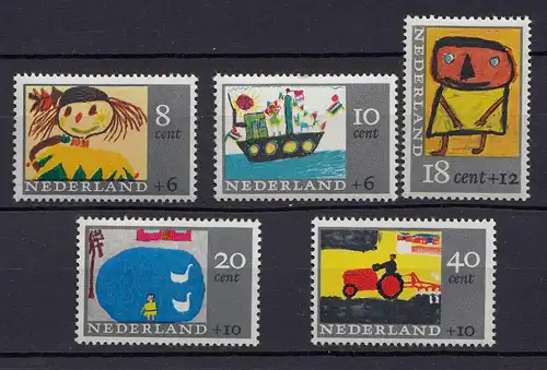 Niederlande  Mi. 850-854 postfrisch Voor het Kind 1965 (80048