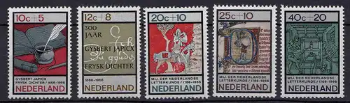 Niederlande  Mi. 858-862 postfrisch Sommermarke 1966 (80051