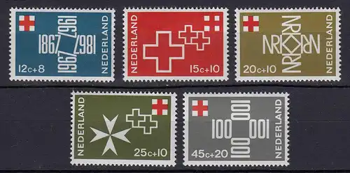 Niederlande  Mi. 883-887 postfrisch 100 Jahre Niederländisches 1967 (80058