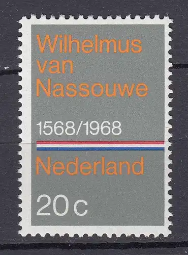 Niederlande  Mi. 901 postfrisch 400 Jahre Nationalhymne 1968 (80062