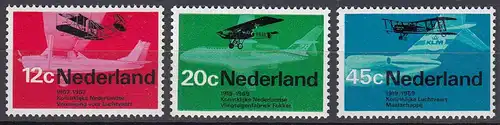 Niederlande  Mi. 902-904 postfrisch Jahrestage Luftfahrt 1968 (80063