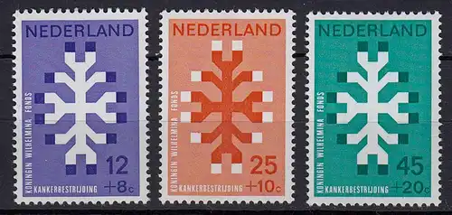 Niederlande  Mi. 923-925 postfrisch 20 Jahre Königin- Wilhelmina Fonds 1969 (80067