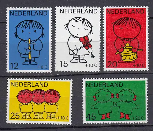 Niederlande  Mi. 928-932 postfrisch Voor het Kind 1969 (80070