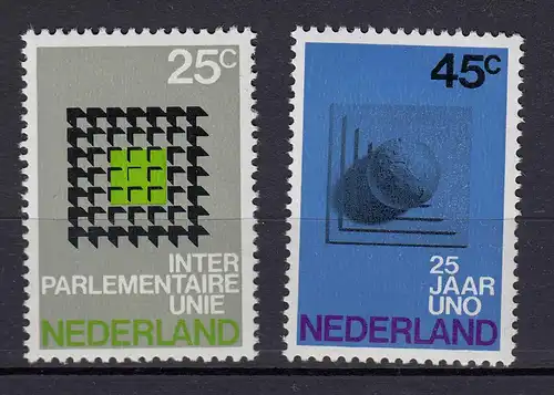 Niederlande  Mi. 946-947 postfrisch Interparlamentarische Konferenz 1970 (80075