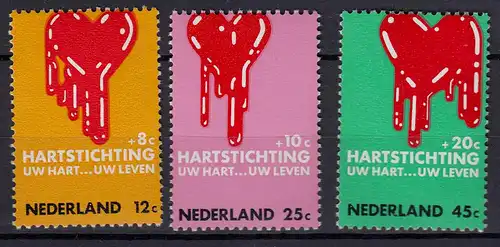 Niederlande  Mi. 946-947 postfrisch Kampf gegen Herzerkrankungen 1970 (80076