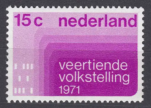 Niederlande  Mi. 957 postfrisch Volkszählung  1971 (80079