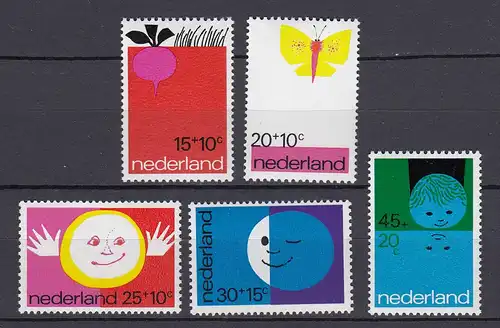 Niederlande  Mi. 969-973 postfrisch Voor het Kind  1971 (80082