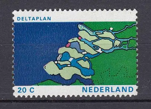 Niederlande  Mi. 974 postfrisch Verwirklichung des Deltaplanes  1972 (80083