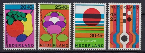 Niederlande  Mi. 983-986 postfrisch Sommermarken 1972 (80084