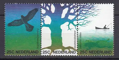 Niederlande  Mi. 1023-1025 postfrisch Natur und Umwelt 1974 (80097