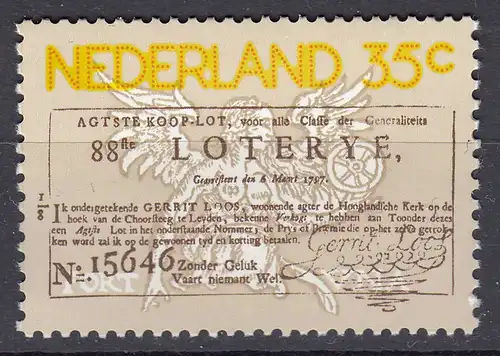 Niederlande  Mi. 1063 postfrisch Staatslotterie 1976 (80113