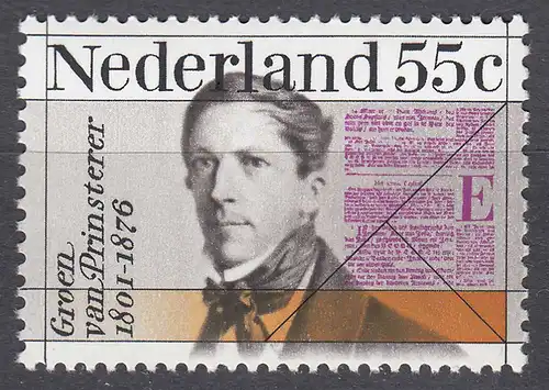 Niederlande  Mi. 1075 postfr. Todestag Guillaume Grien van Prinsterer 1976 (80116