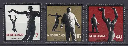 Niederlande  Mi. 836-838 postfrisch  Widerstandsbewegung 1965 (80128