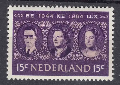 Niederlande  Mi. 829 postfrisch  Zollunion BENELUX  1964 (80130