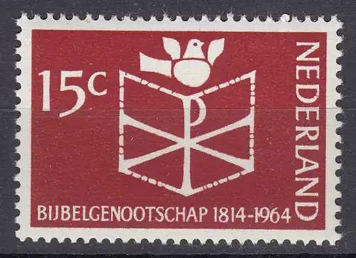 Niederlande  Mi. 826 postfrisch Bilbelgesellschaft  1964 (80131