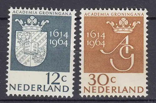 Niederlande  Mi. 822-823 postfrisch Universität Groningen  1964 (80133