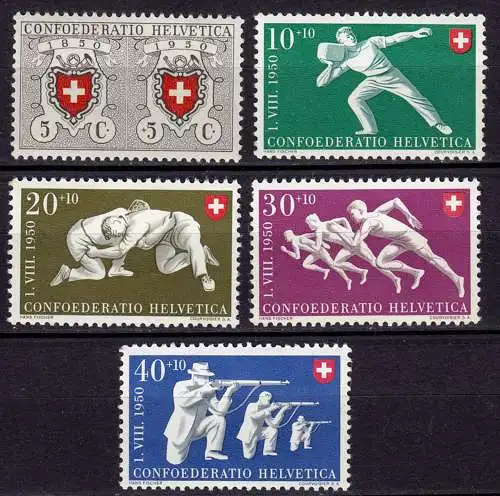 Schweiz  Mi. 545-549 postfrisch Pro Patria  1950  (11232