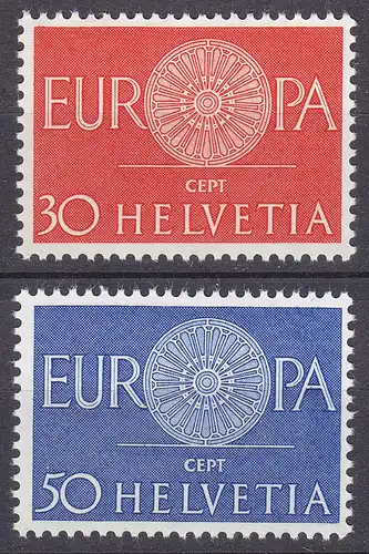 Schweiz  Mi. 720-721 postfrisch Europa 1960  (11283