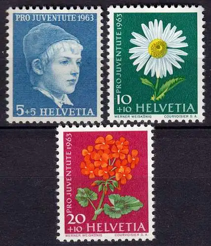 Schweiz Mi. 786-788 postfrisch Pro Juventute 1963 (11291