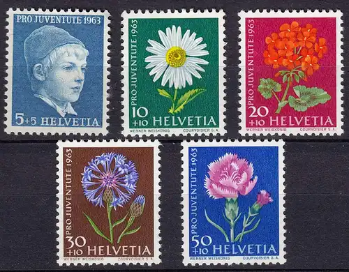 Schweiz Mi. 786-790y postfrisch Pro Juventute 1963 (11293