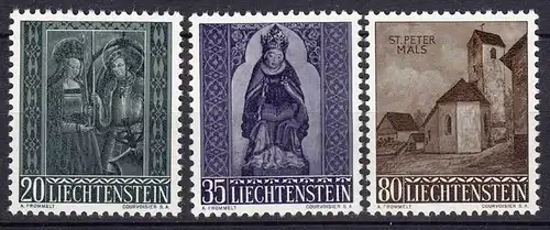 Liechtenstein  Mi. 374-376 postfrisch  Weihnachten 1958  (11312