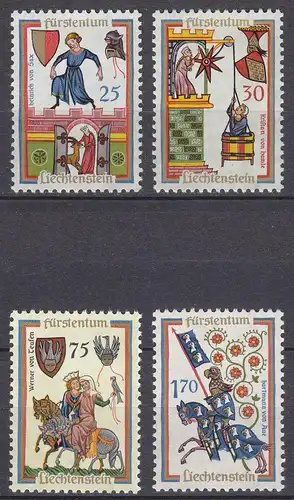 Liechtenstein  Mi. 433-436 postfrisch  Minnesänger 1963 (11329