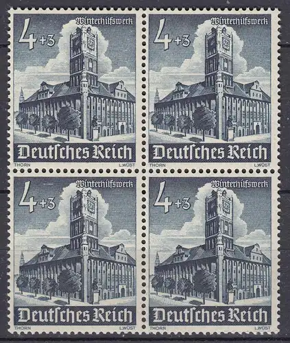 Deutsches Reich - 3.Reich WHW Mi. 752 postfrisch 4er Block ** (19921