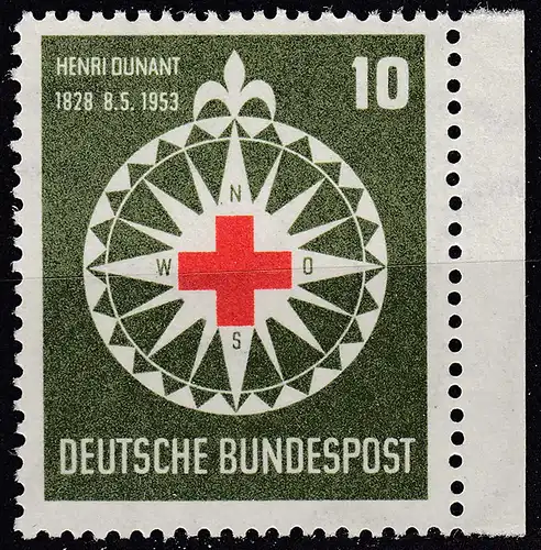 BRD - Bund - Mi-Nr. 164 ** Henri Dunant 1953  Seitenrand   (20338
