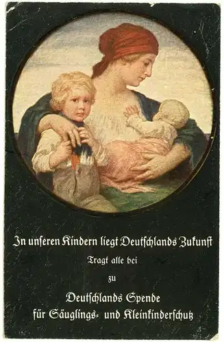 AK Deutschlands Spende Säuglings- + Kinderschutz Bayern 1910  (2904