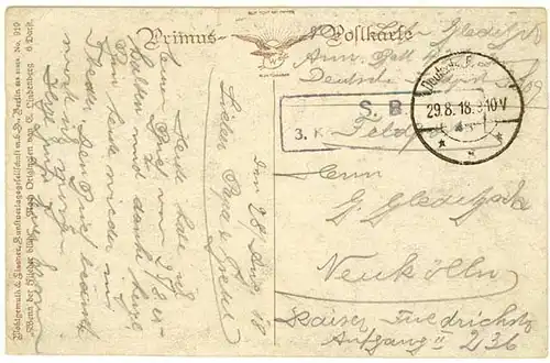 AK Kunstkarte E.Lindberg Wenn der Flieder blüht 1918 Feldpost (2903