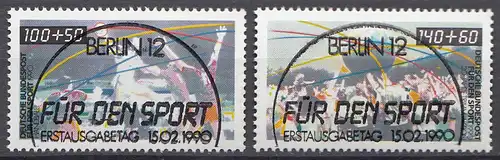 Bund BRD 1449-50 Sport 1990 Handball+Trimm Dich ESST Vollstempel Luxus