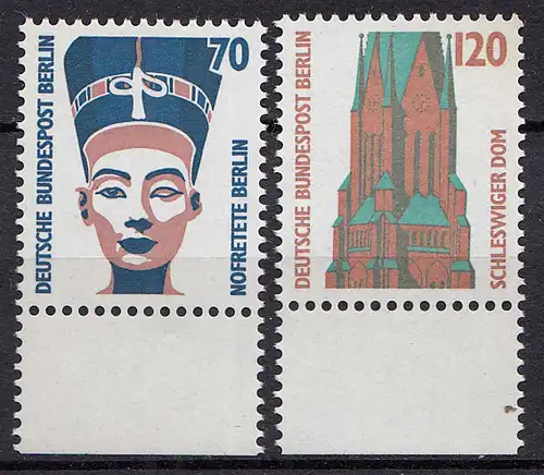 Berlin 1988 Mi. 814-15 ** Sehenswürdigkeiten Unterrand LUXUS   (20857