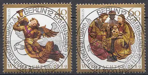 Berlin - 1989 Weihnachten Mi. 858/59 Luxus Vollstempel    (20840