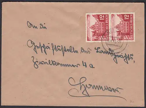 3.Reich Brief mit Mi. 766 als Mehrfachfrankatur 1941  (22181